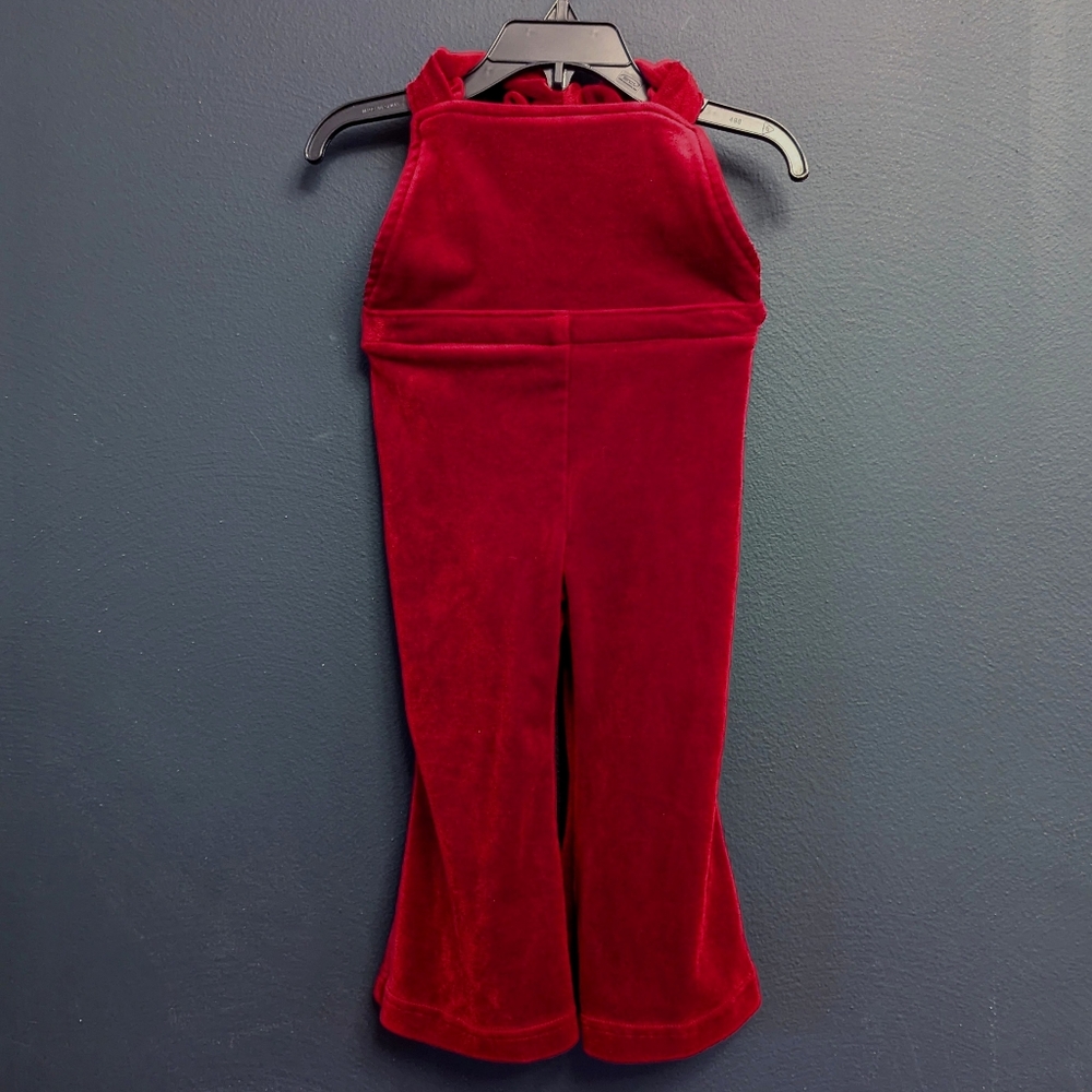 Bailey's Blossom Red Velvet Flair Overalls